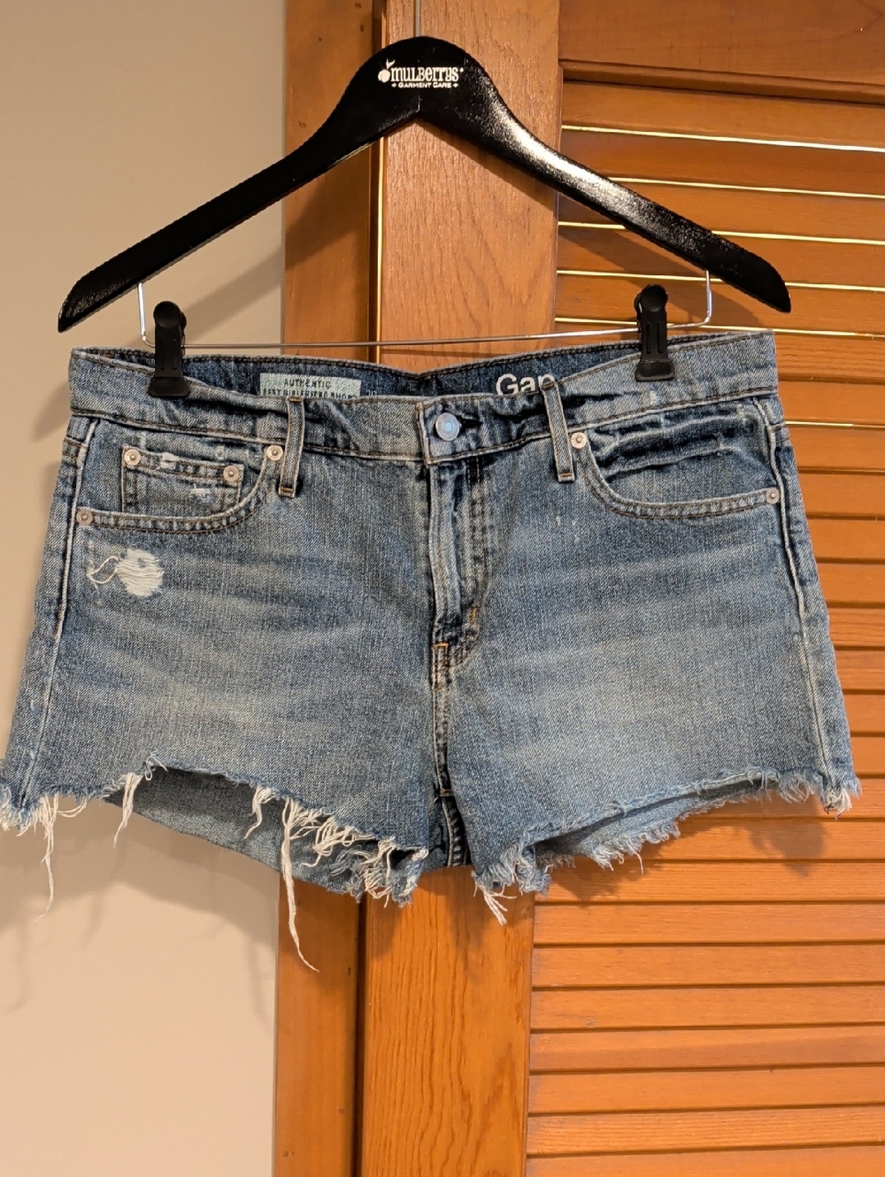 GAP Light Blue Distressed Denim Cutoff Shorts